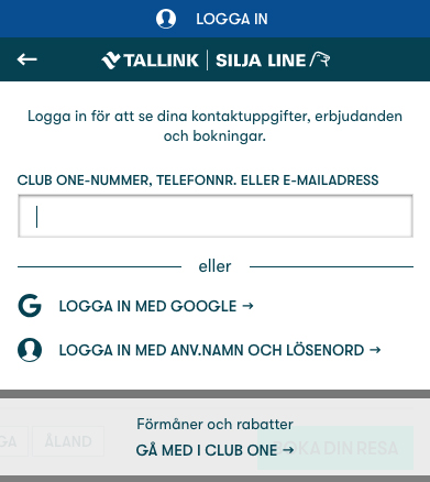 bild på logga in med uppgifter